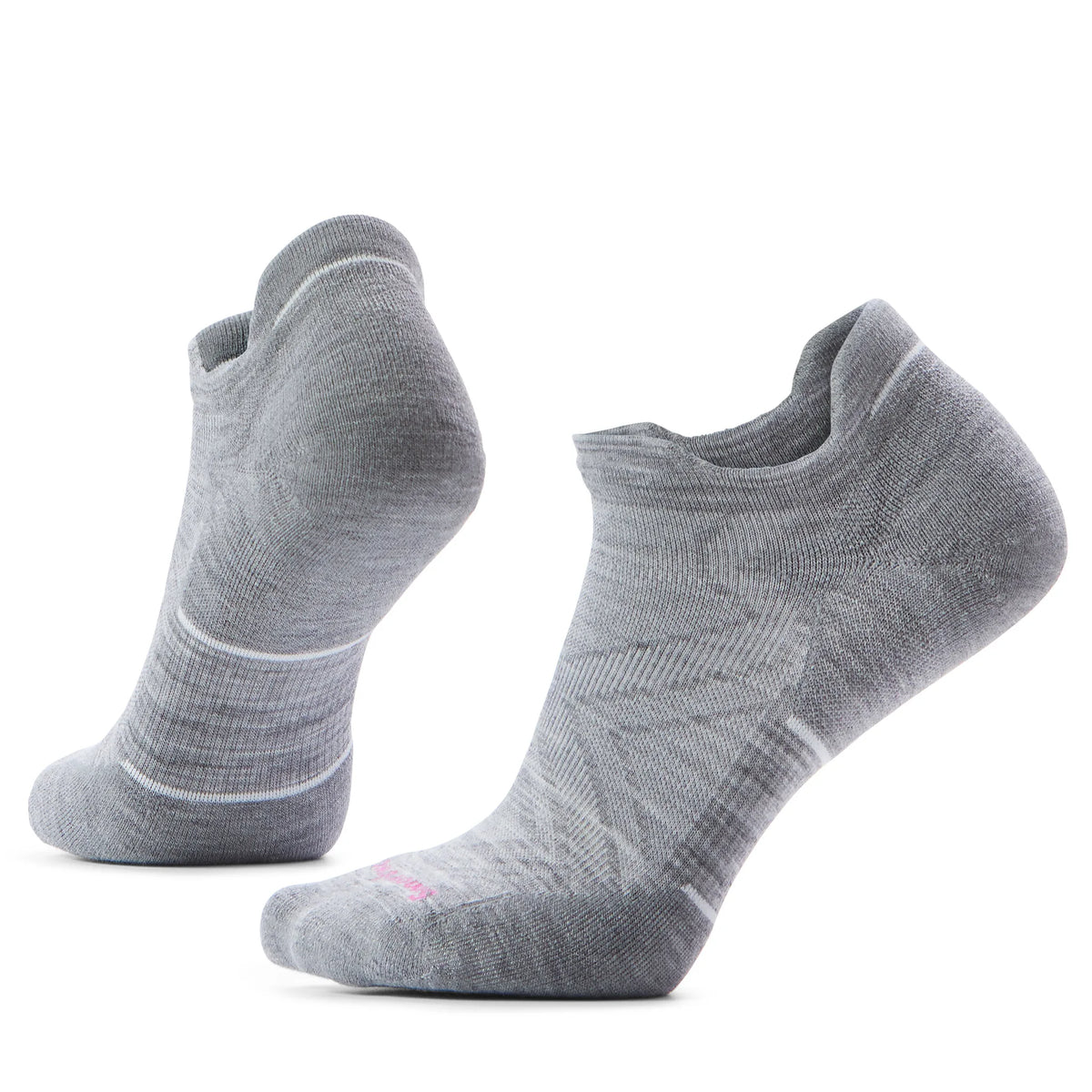 Smartwool Run Targeted Cushion chaussettes basses de course femme - Gris pâle / Blanc, vue principale