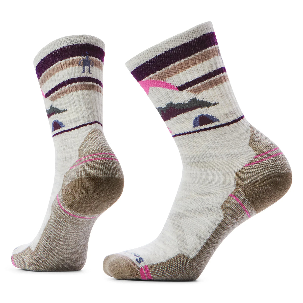 Smartwool chaussettes de randonnée Mountain Moon coussin mince femme - Gris cendré, vue principale