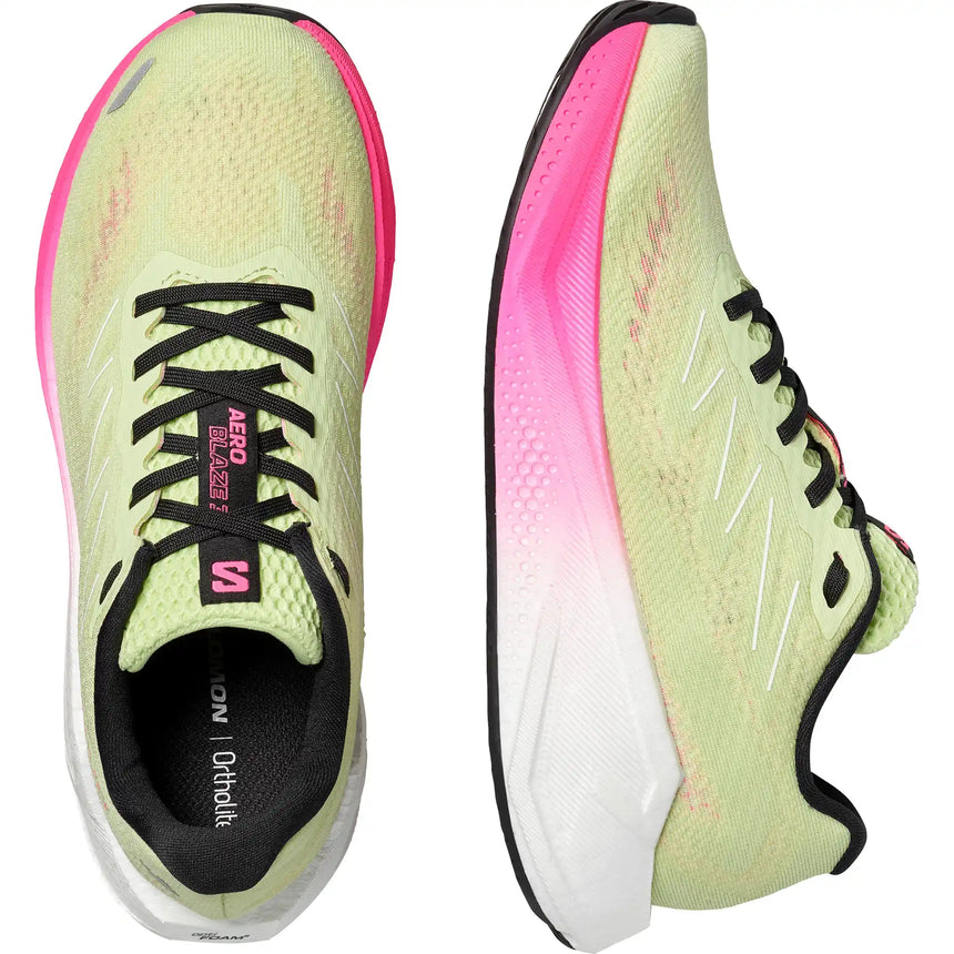 Salomon Aero Blaze 3 chaussures de course à pied femme - Butterfly / White / Knockout Pink