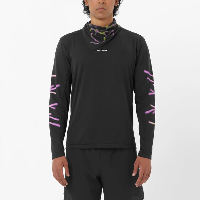 Salomon SHAKEout Core Graphic T-shirt à manches longues pour homme - Deep Black