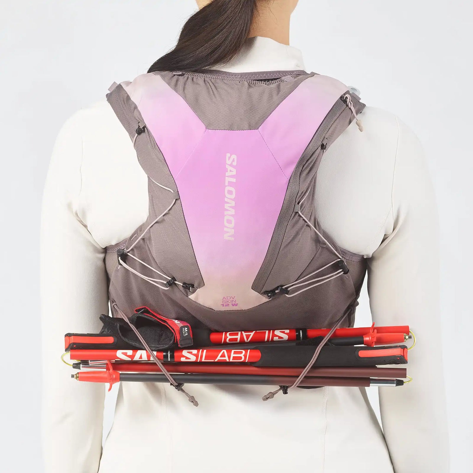 Salomon ADV Skin 12 Gradient veste d'hydratation de course pour femme - Iron / Shadow Gray / Iris Orchid