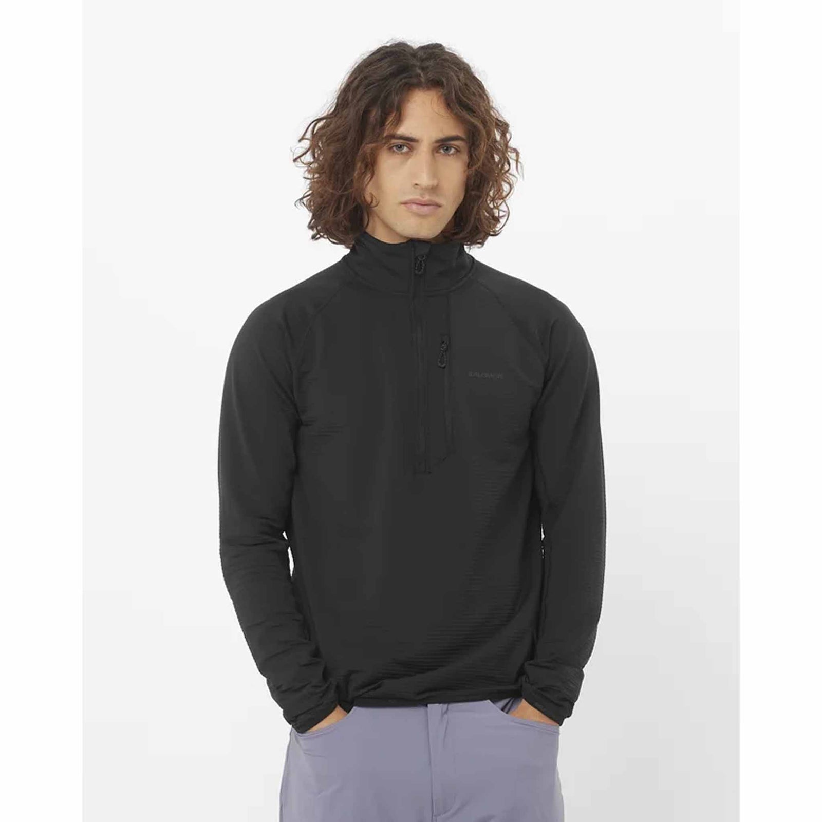 Salomon Salomon Essential Lightwarm Half Zip Midlayer chandail de course pour homme