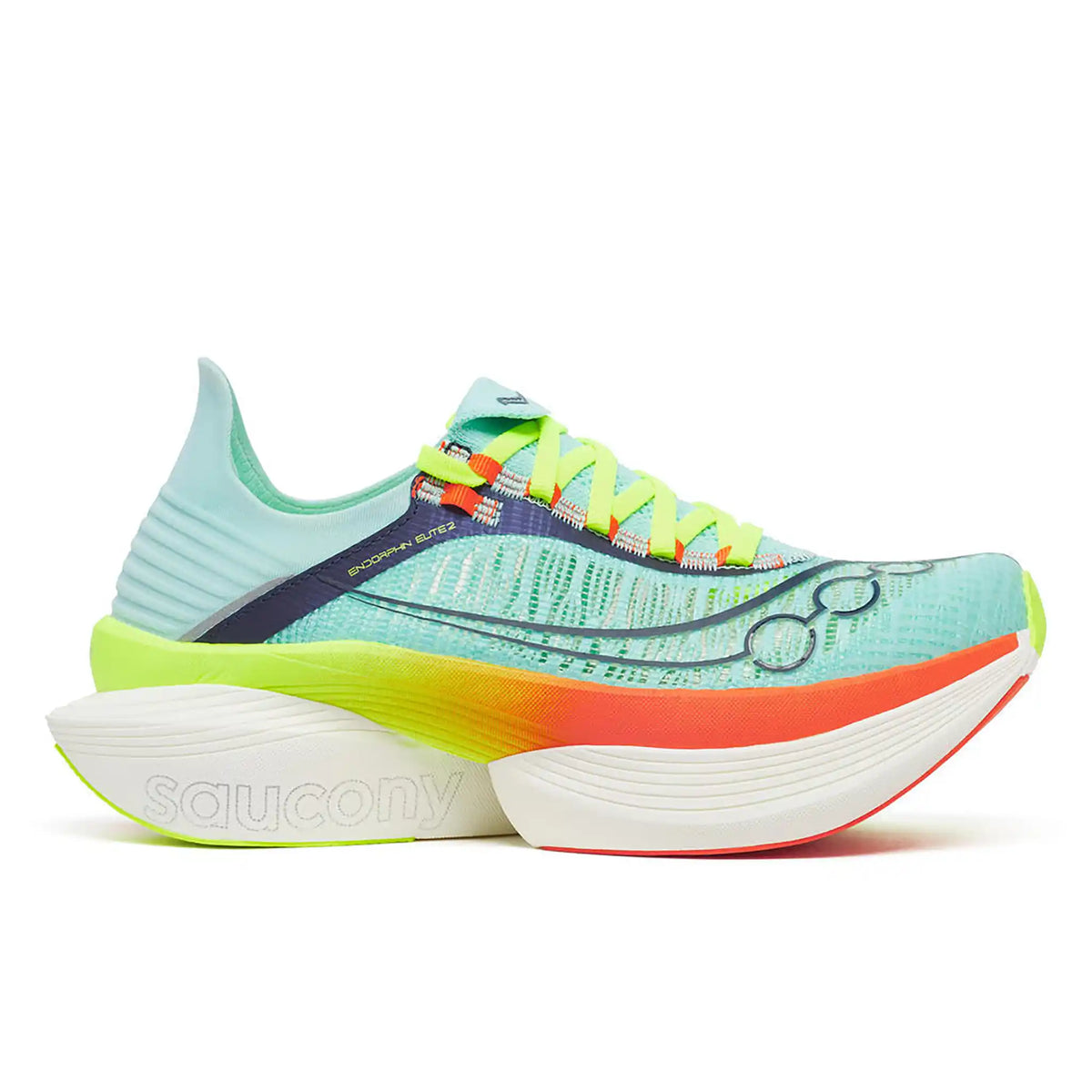 Saucony Endorphin Elite 2 chaussures de course à pied unisexes - Splash / Fire
