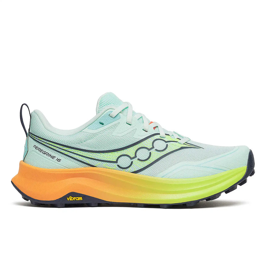 Saucony Peregrine 16 souliers de course sur sentier femme - Aqua / Citron