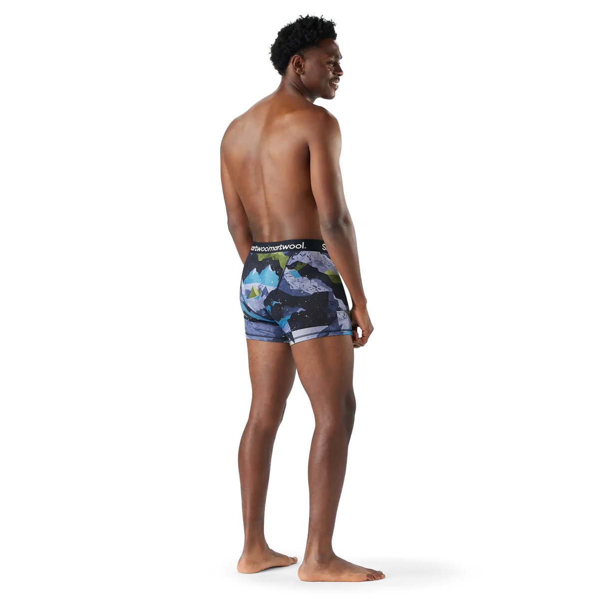 Smartwool caleçon boxeur imprimé Merino pour hommes - Bleu des sommets