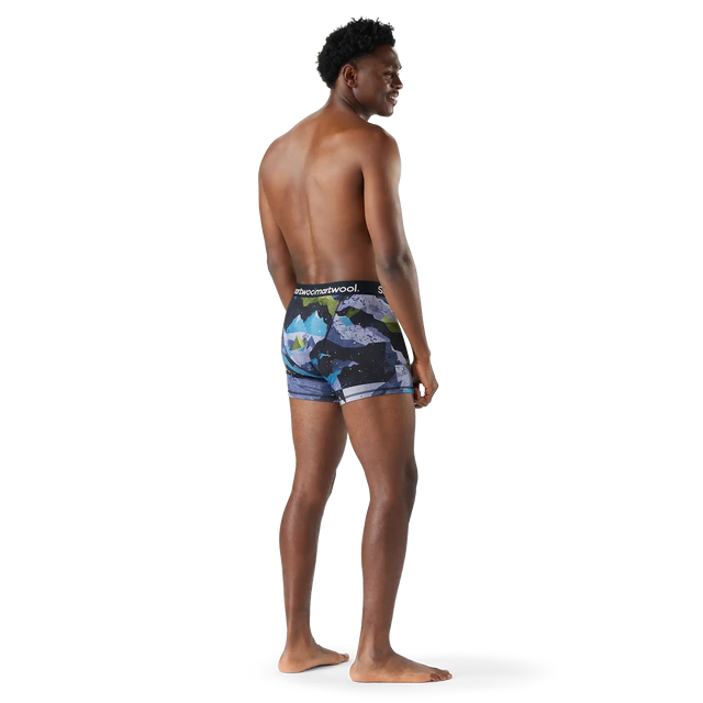 Smartwool caleçon boxeur imprimé Merino pour hommes - Bleu des sommets