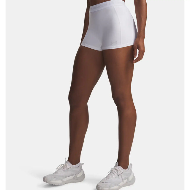 Under Armour Heatgear short court 8 cm femme - White / Halo Grey