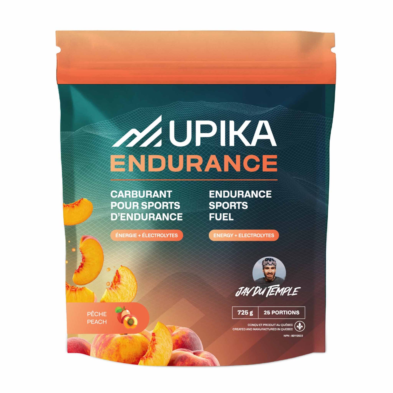 Upika Endurance carburant pour sport d'endurance - 25 portions - Peche
