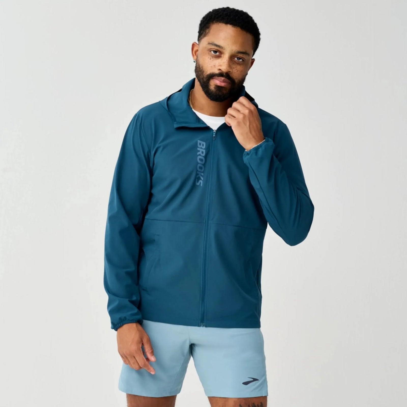 Brooks Canopy Jacket men's wind jacket Indigo