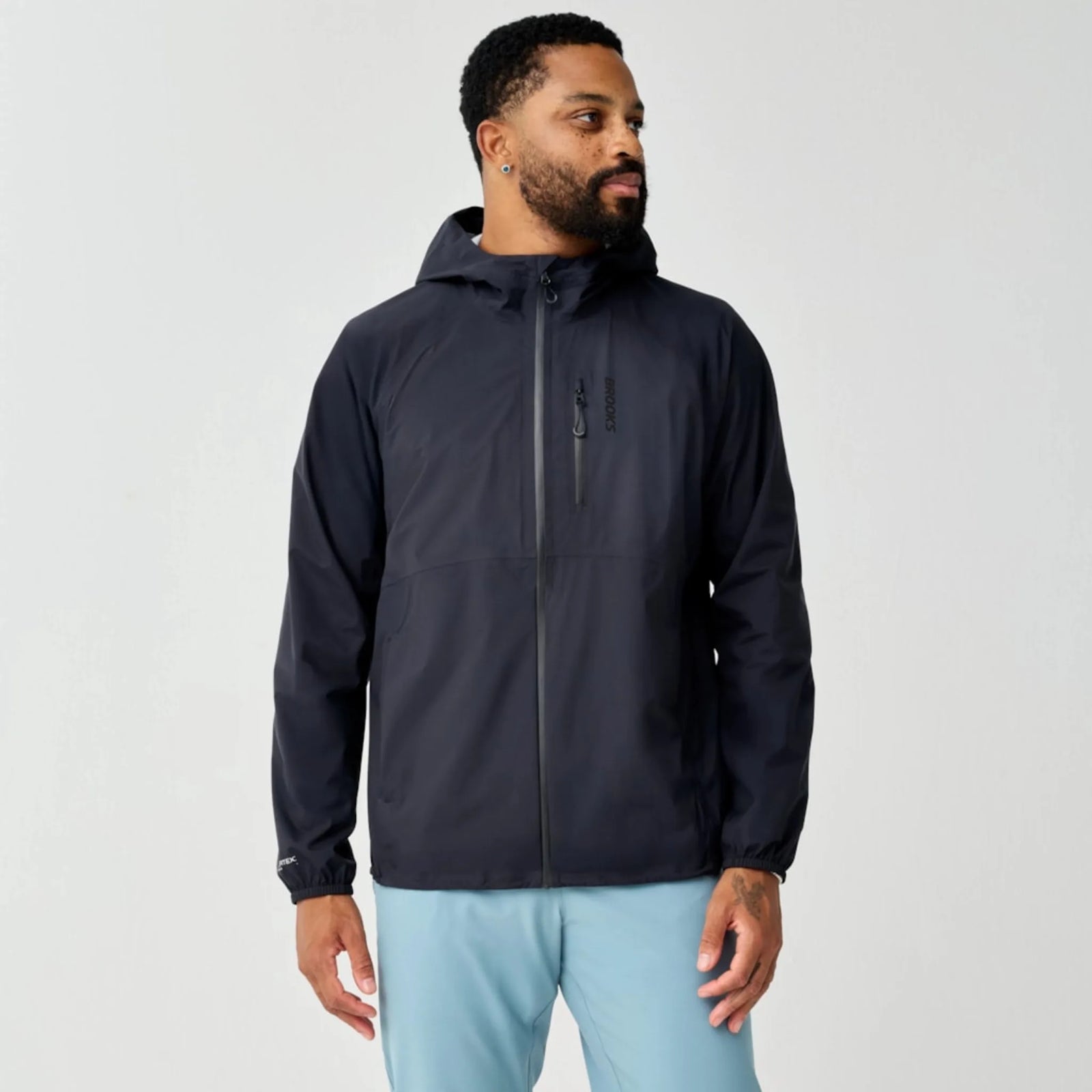 Brooks Canopy Waterproof Jacket men's waterproof jacket Black