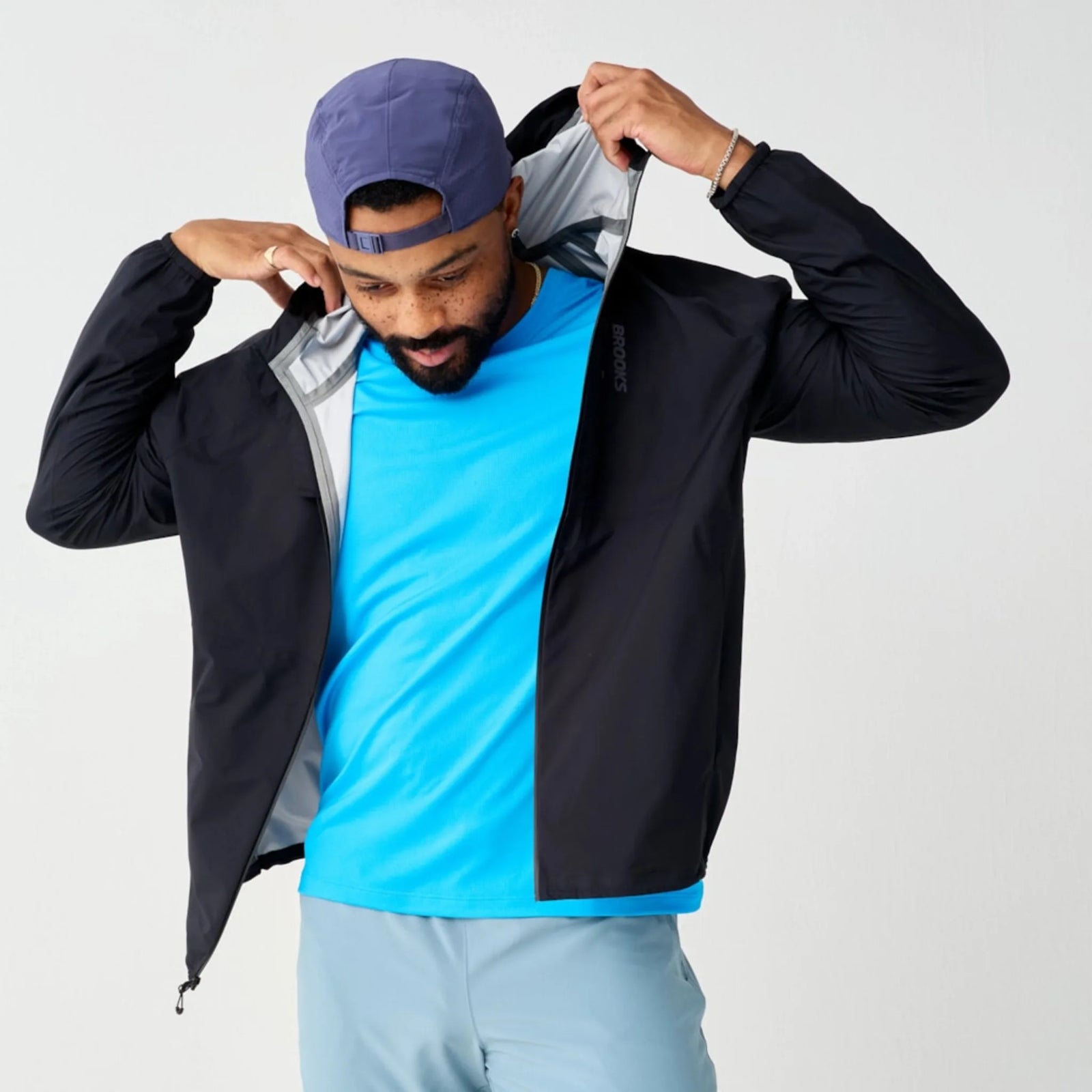 Brooks Canopy Waterproof Jacket men's waterproof jacket Black