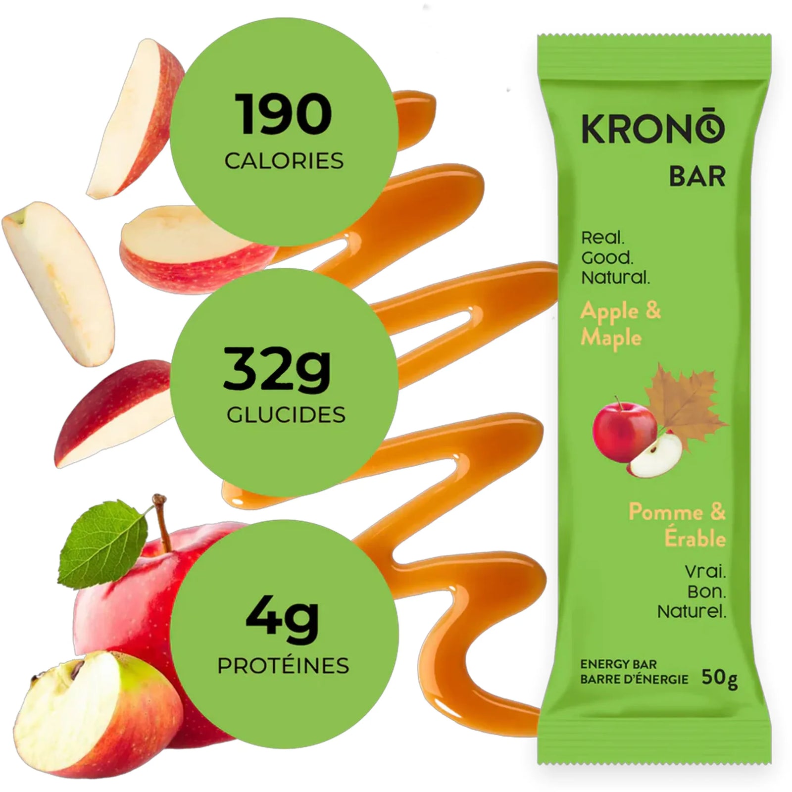 Krono Nutrition Energy Bar Apple & Maple - Single Bar