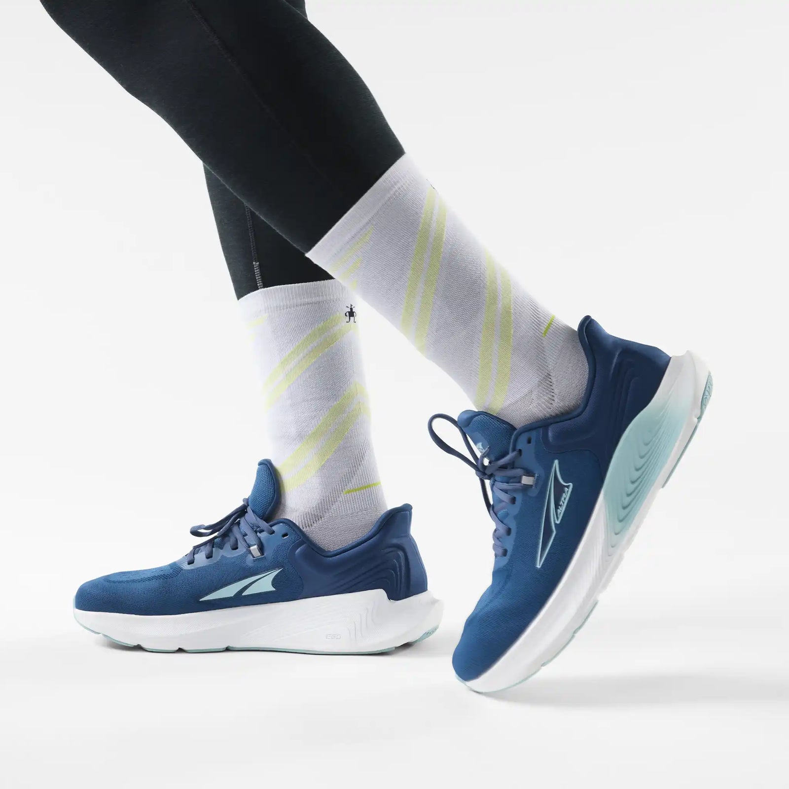 Smartwool chaussette de course Run Zero Cushion pour homme, coloris Blanc — vue supplémentaire