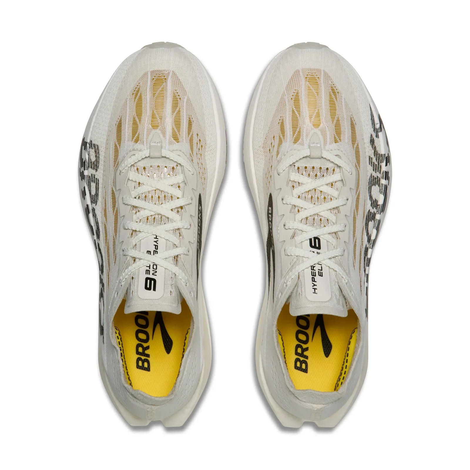 Brooks Hyperion Elite 6 chaussures de course à pied unisexes - Vaporous Grey / Yellow / Black