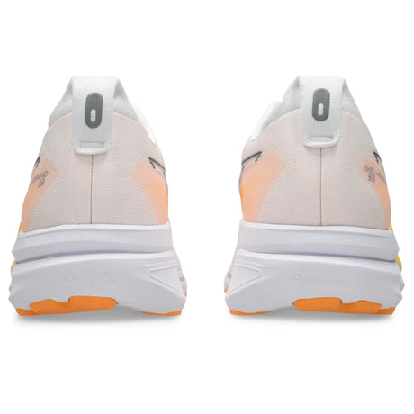 ASICS Gel-Kayano 33 pour homme, coloris blanc et orange - vue arrière