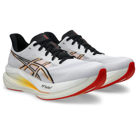 ASICS Sonicblast 2 pour homme, coloris blanc et orange - vue latérale extérieure