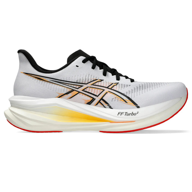 ASICS Sonicblast 2 pour homme, coloris blanc et orange - vue latérale droite