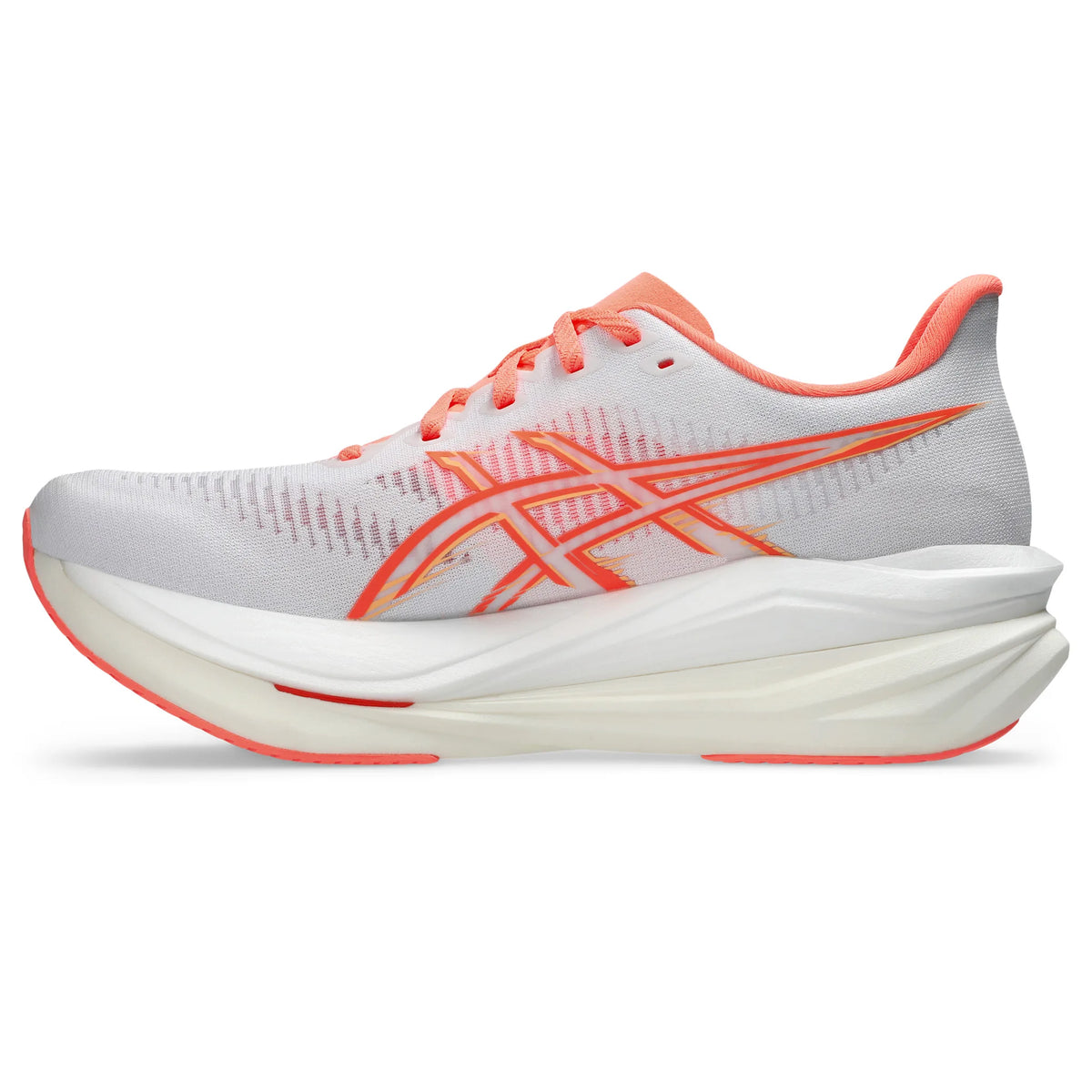 ASICS Sonicblast 2 pour femme, coloris blanc et corail - vue latérale gauche