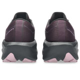 ASICS Novablast 6 GTX pour femme, coloris aubergine et noir - vue arrière