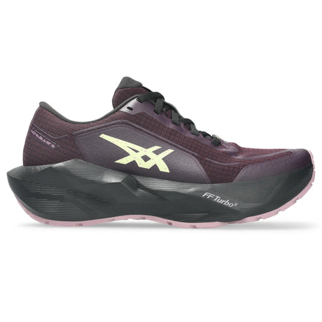 ASICS Novablast 6 GTX pour femme, coloris aubergine et noir - vue latérale droite
