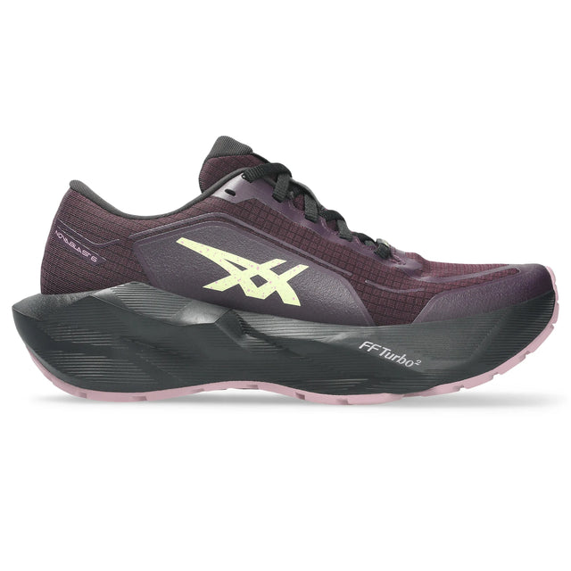 ASICS Novablast 6 GTX pour femme, coloris aubergine et noir - vue latérale droite