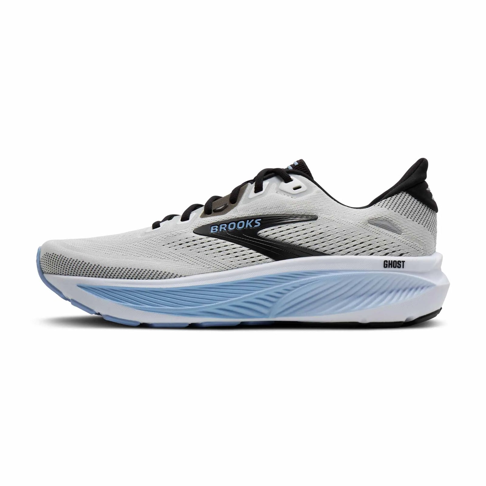 Brooks Ghost 18 Men's Running Shoes - White / Black / Open Air