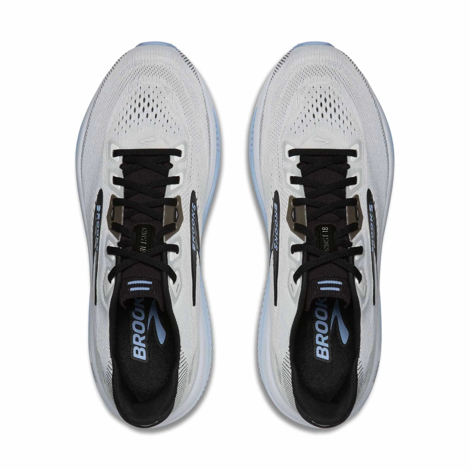 Brooks Ghost 18 Men's Running Shoes - White / Black / Open Air
