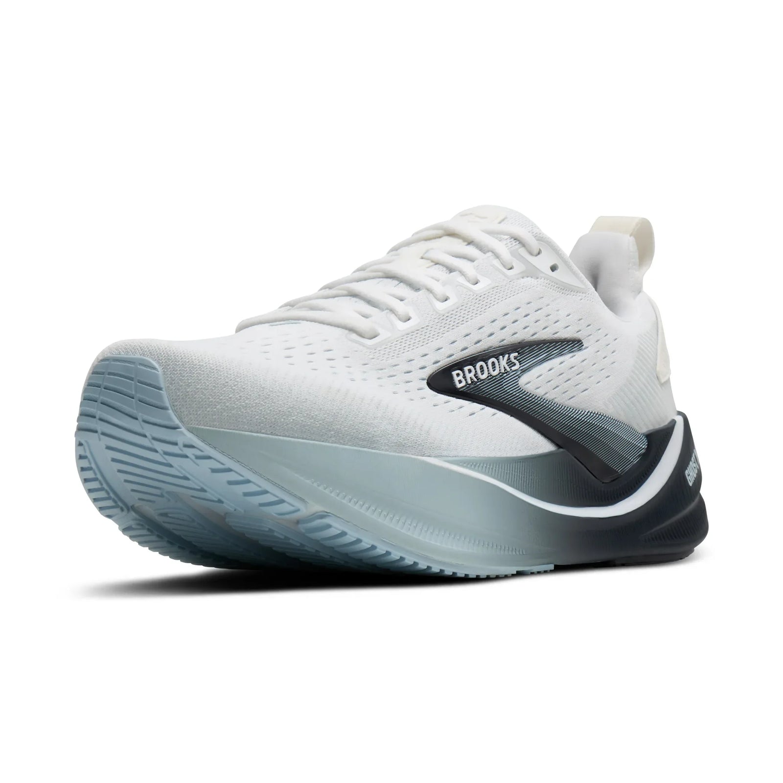 Brooks Ghost Max 4 chaussures de course à pied pour homme - Blanc / Marine / Bleu