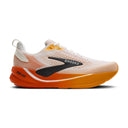 Brooks Ghost Max 4 chaussures de course à pied pour homme - Blanc / Orange / Rouge