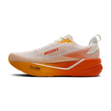 Brooks Ghost Max 4 chaussures de course à pied pour homme - Blanc / Orange / Rouge