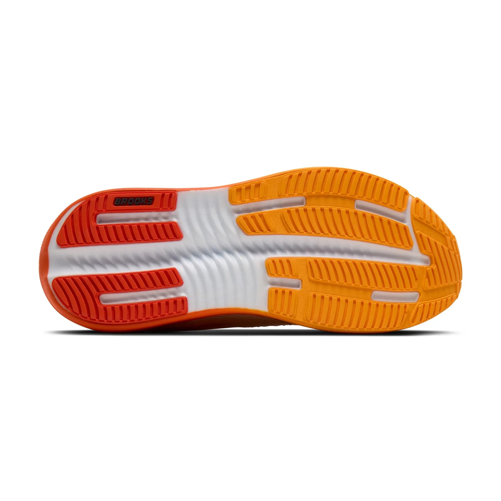 Brooks Ghost Max 4 chaussures de course à pied pour homme - Blanc / Orange / Rouge