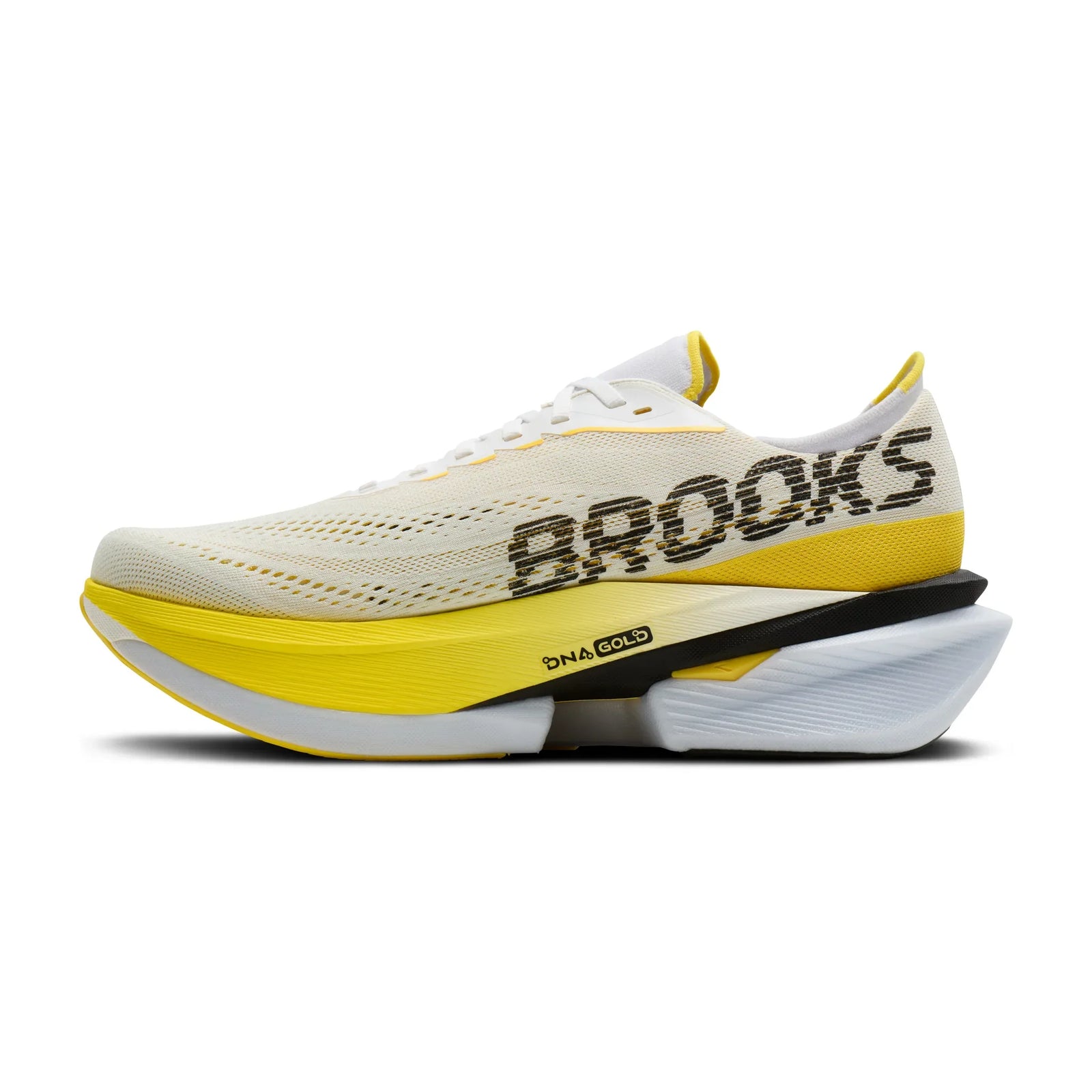 Brooks Hyperion Max 4 chaussures de course à pied pour homme - Blanc / Jaune Cyber / Noir