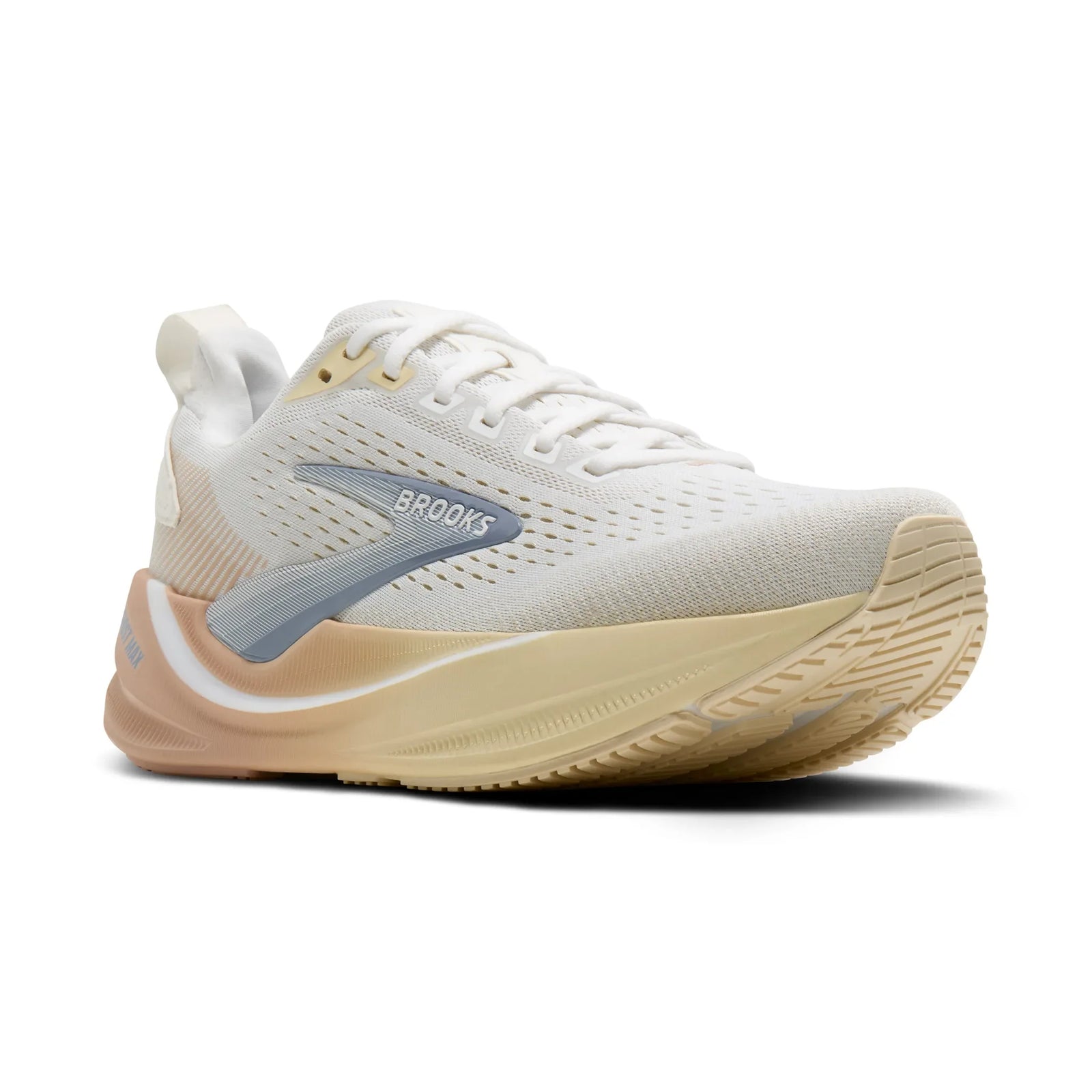 Brooks Ghost Max 4 chaussures de course à pied pour femme - Blanc / Rose / Rutabaga
