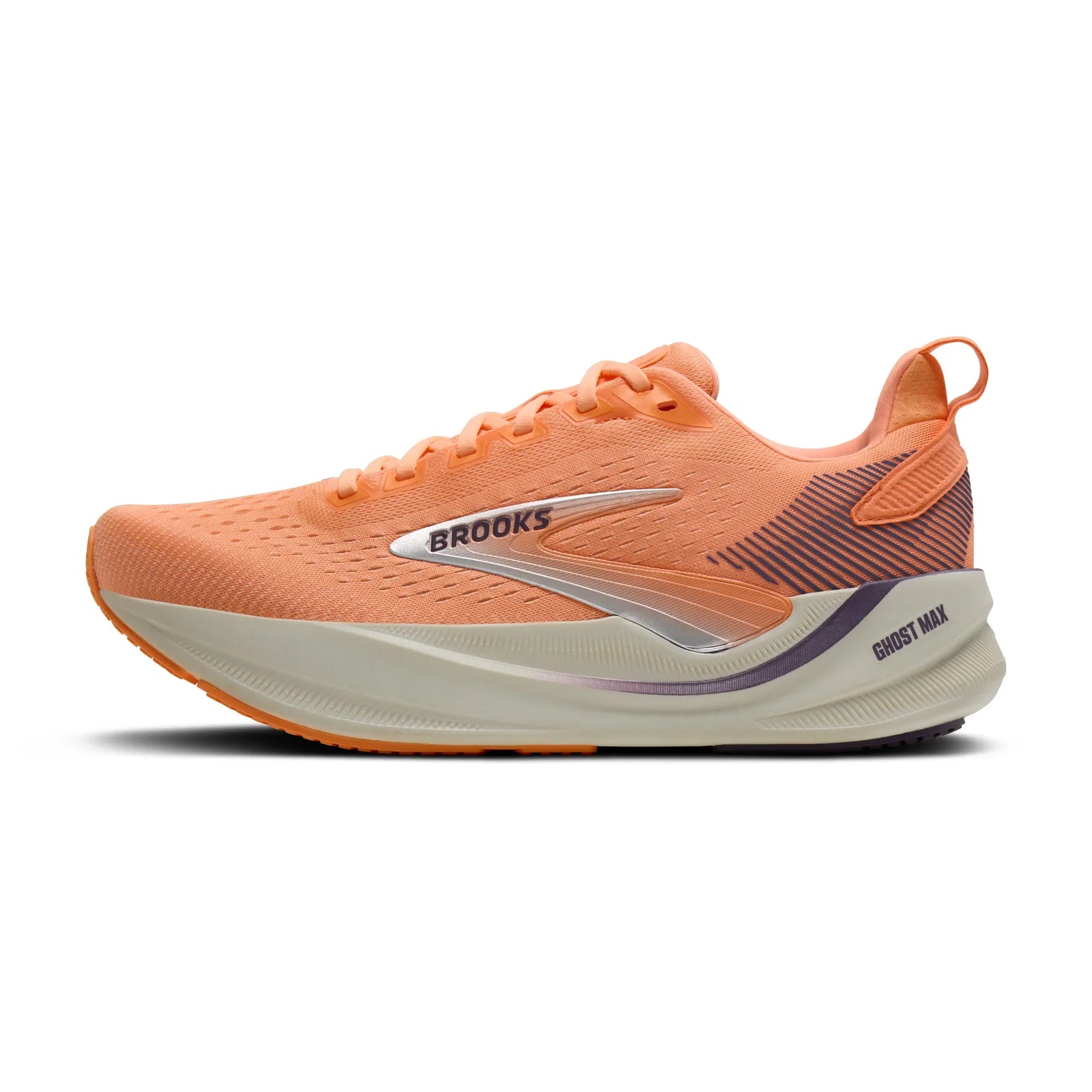 Brooks Ghost Max 4 chaussures de course à pied pour femme - Pêche Cyber / Raisin / Bleu délavé