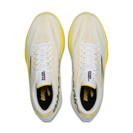 Brooks Hyperion Max 4 chaussures de course à pied pour femme - Blanc / Jaune Cyber / Noir