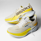 Brooks Hyperion Max 4 chaussures de course à pied pour femme - Blanc / Jaune Cyber / Noir