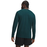 UA haut à manches longues avec logo à gauche pour homme Arden Green / Noir - dos