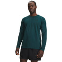 UA haut à manches longues avec logo à gauche pour homme Arden Green / Noir