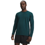 UA haut à manches longues avec logo à gauche pour homme Arden Green / Noir