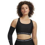 UA Crossback Mid soutien-gorge de sport croisé dans le dos pour femme Ultimate Black / Blanc