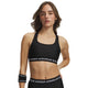 UA Crossback Mid soutien-gorge de sport croisé dans le dos pour femme Ultimate Black / Blanc