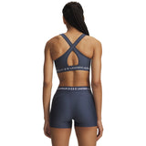 UA Crossback Mid soutien-gorge de sport croisé dans le dos pour femme Downpour Gray / Blue Fog - dos