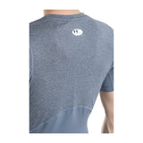 UA HeatGear Armour t-shirt de compression à manches courtes pour homme Carbon Heather / Noir - dos