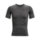 UA HeatGear Armour t-shirt de compression à manches courtes pour homme Carbon Heather / Noir