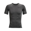 UA HeatGear Armour t-shirt de compression à manches courtes pour homme Carbon Heather / Noir