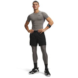 UA HeatGear Armour legging de compression pour homme Carbon Heather / Noir