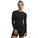 UA HeatGear Armour chandail de compression à manches longues pour femme Ultimate Black / Blanc