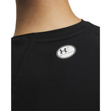 UA HeatGear Armour chandail de compression à manches longues pour femme Ultimate Black / Blanc - détail
