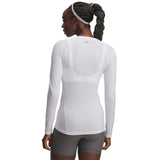 UA HeatGear Armour chandail de compression à manches longues pour femme Blanc / Halo Gray - dos