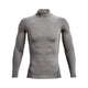 UA ColdGear chandail de compression à col montant et manches longues pour homme Charcoal Light Heather / Noir